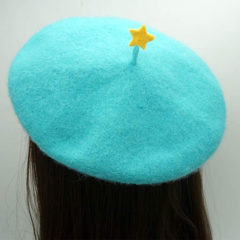 Faiccia Handmade Little Yellow Star Beret Vintage Artist Hat Kawaii Story Hat Cute Women Cap - Image 5